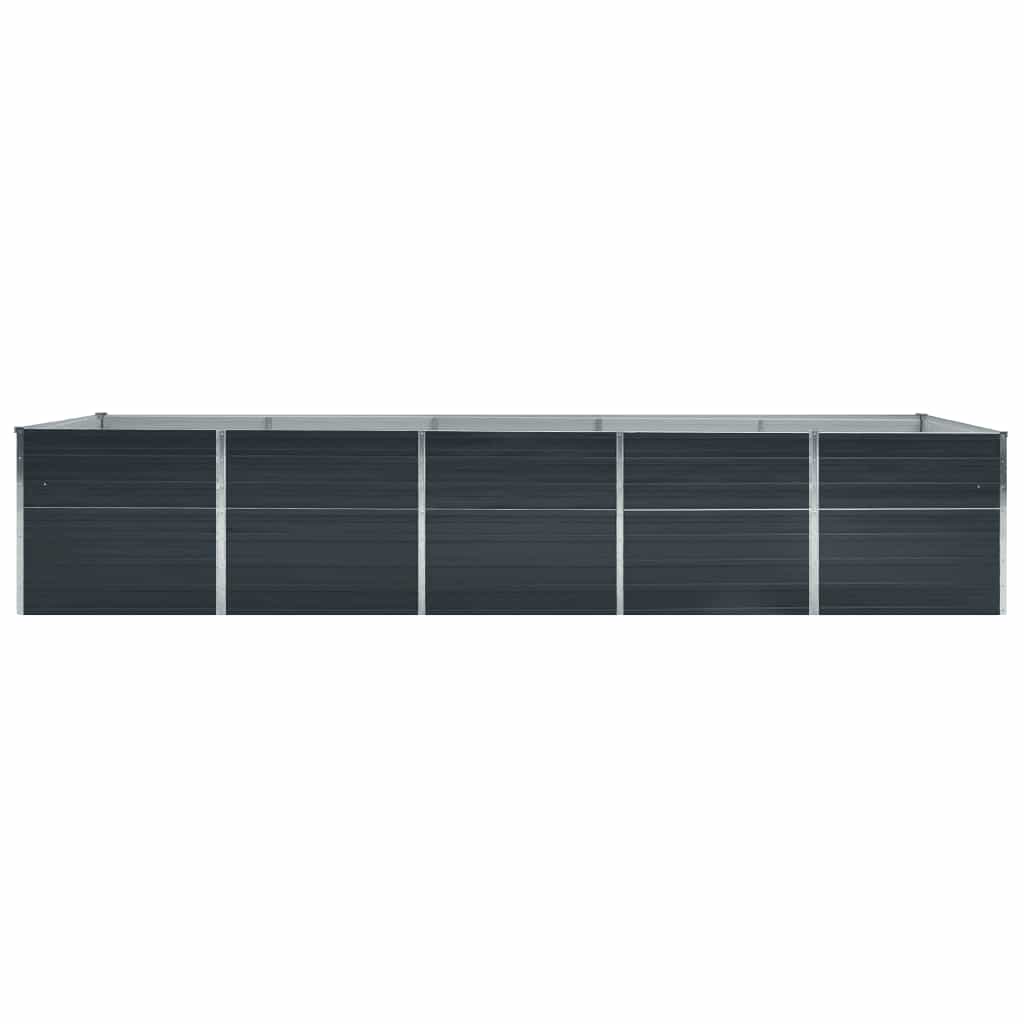 Povišena vrtna gredica pocinčani čelik 400x80x45 cm antracit