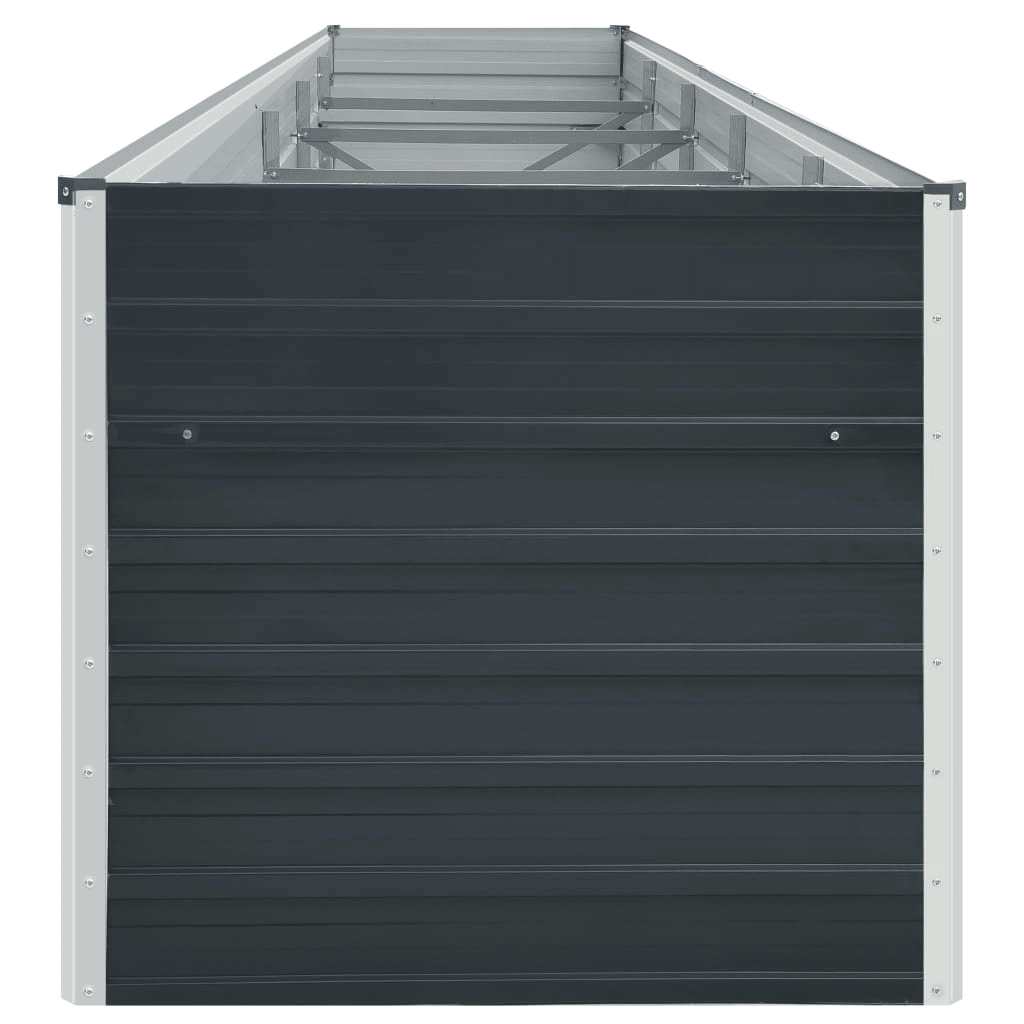Povišena vrtna gredica pocinčani čelik 400x80x45 cm antracit