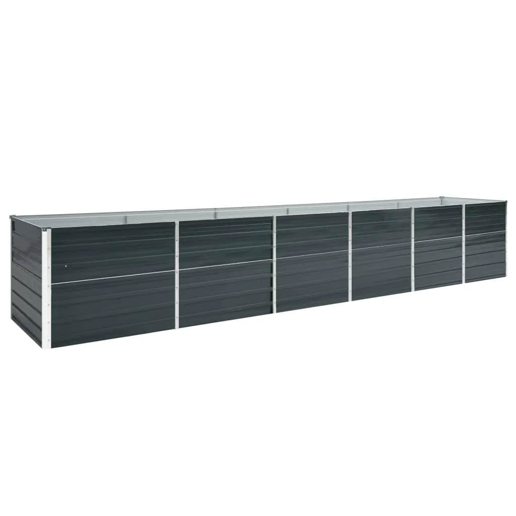 Povišena vrtna gredica pocinčani čelik 480x80x77 cm antracit