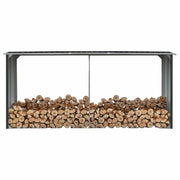 Vrtna ostava za drva od pocinčanog čelika 330x92x153 cm antracit