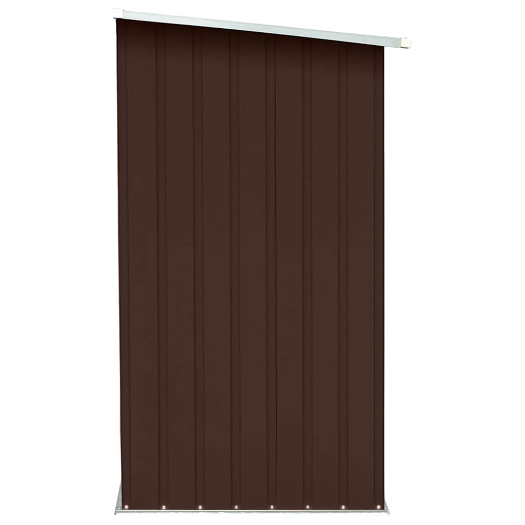 Vrtna ostava za drva od pocinčanog čelika 163x83x154 cm smeđa