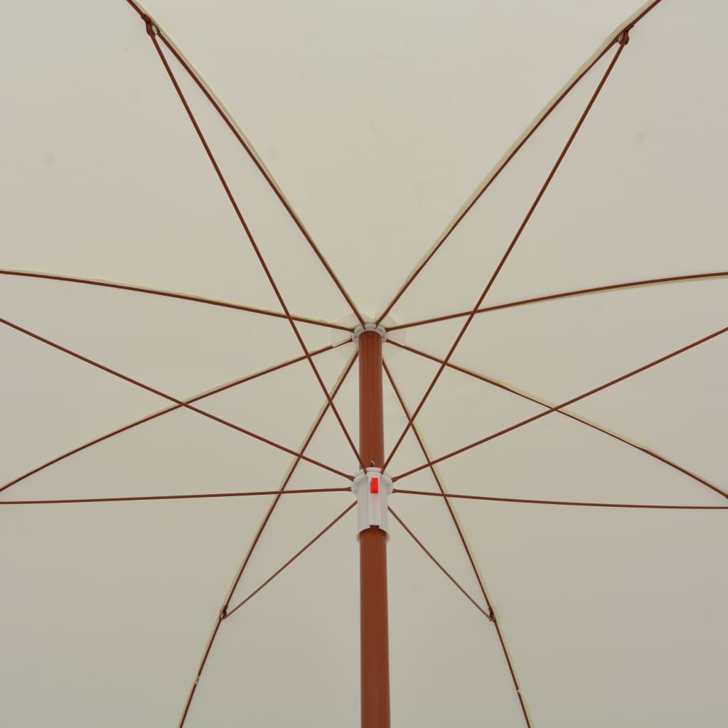 Vrtni suncobran s čeličnim stupom 300 cm boja pijeska