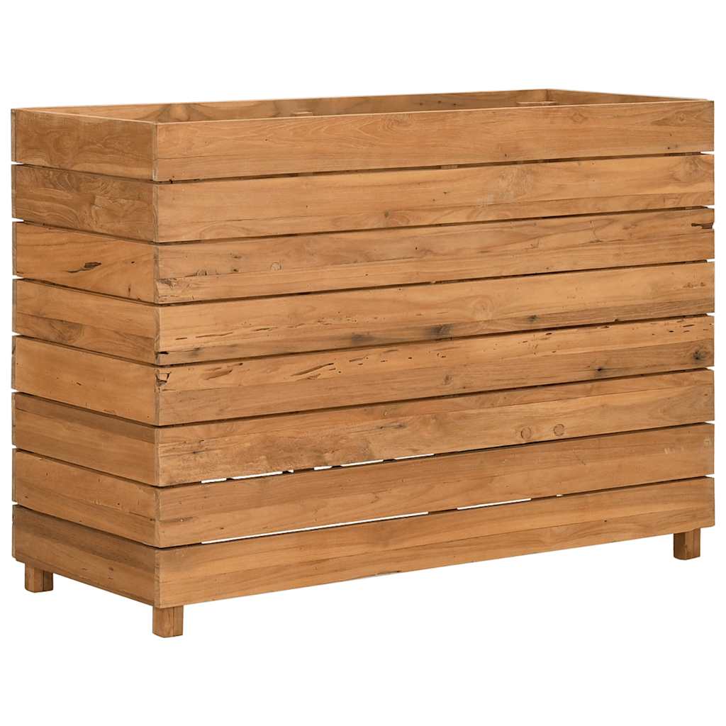 Povišena gredica 100 x 40 x 72 cm reciklirana tikovina i čelik