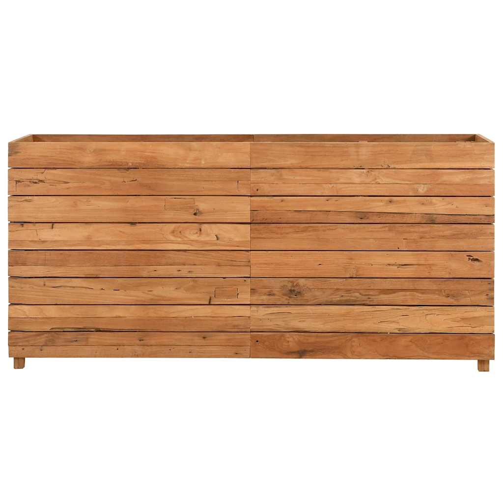 Povišena gredica 150 x 40 x 72 cm reciklirana tikovina i čelik