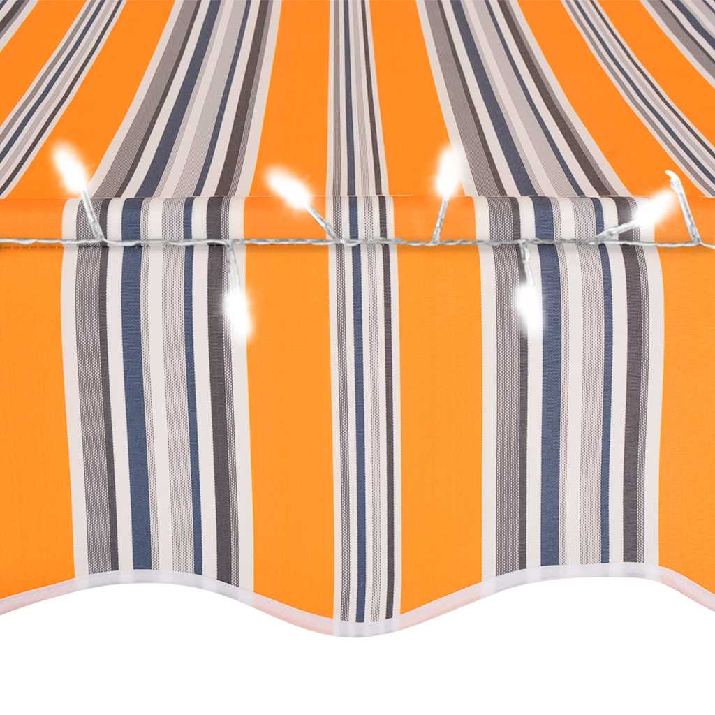 Tenda na ručno uvlačenje s LED svjetlima 200 cm žuto-plava