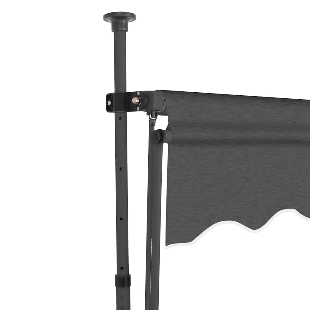 Tenda na ručno uvlačenje s LED svjetlima 100 cm antracit