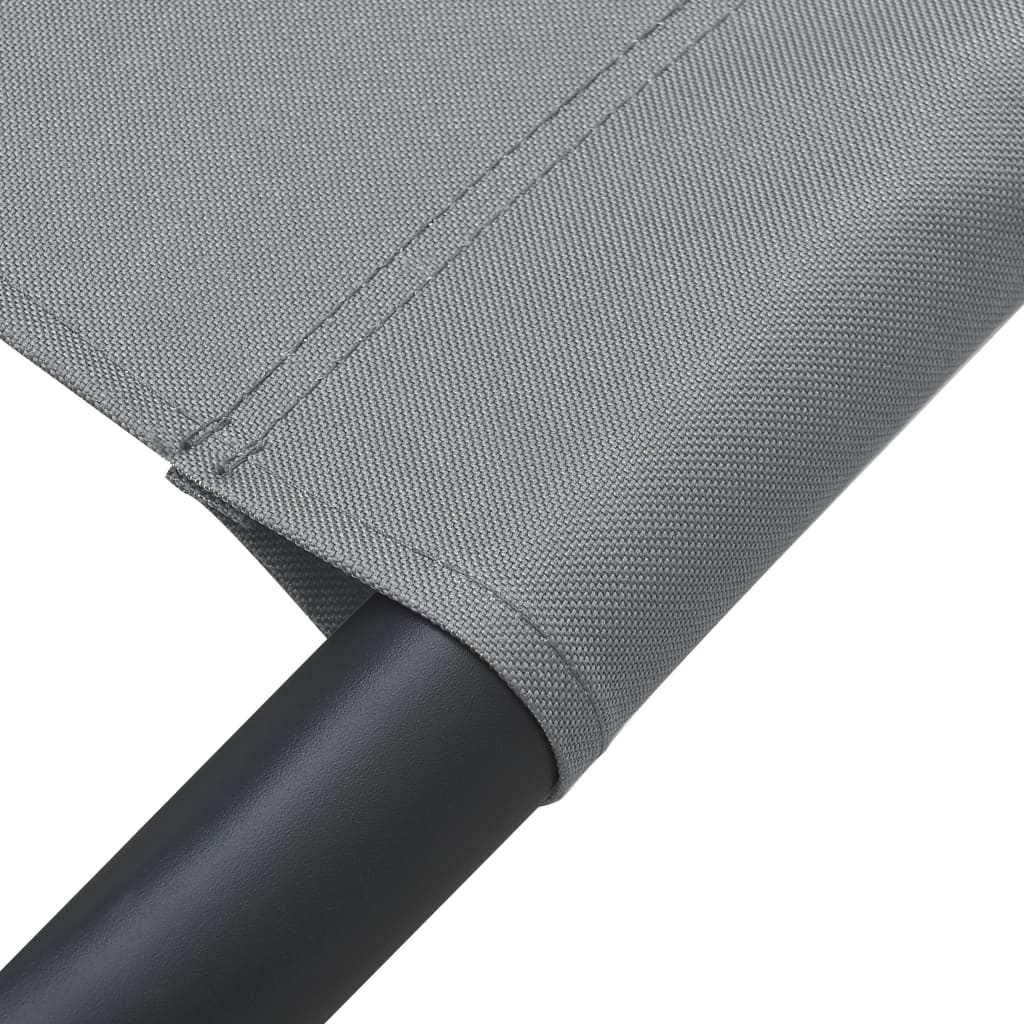 Vrtni ležaj sivi 200 x 90 cm čelični