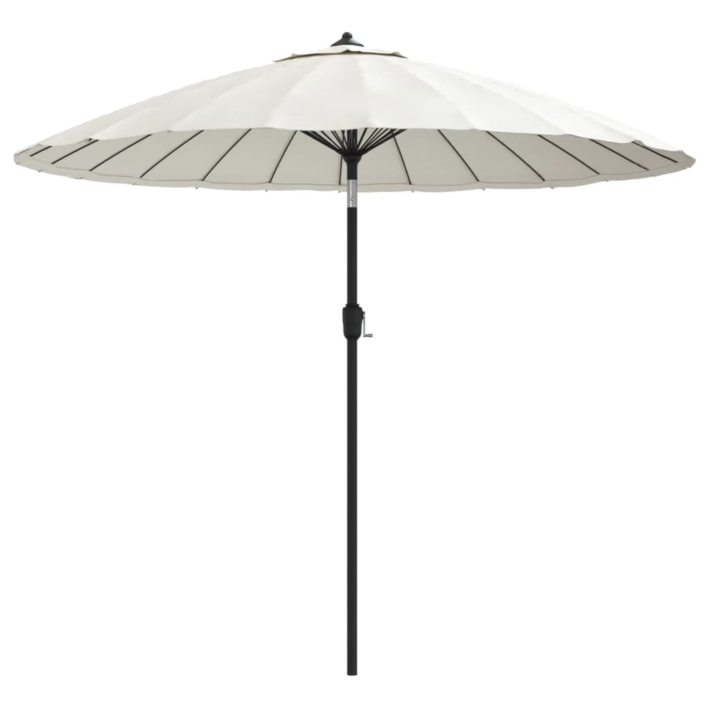 Vanjski suncobran s aluminijskim stupom 270 cm pješčano bijeli