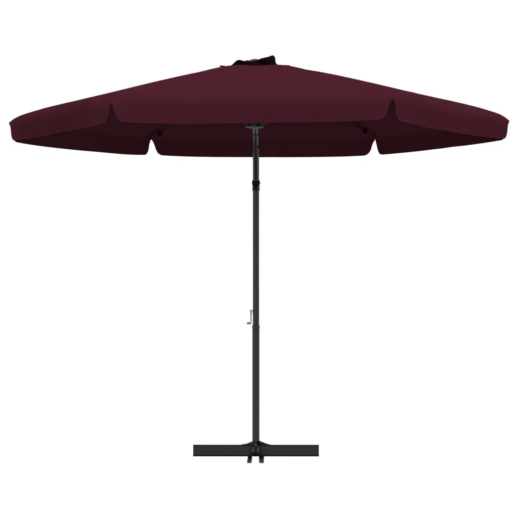 Vrtni suncobran s čeličnim stupom 300 cm bordo