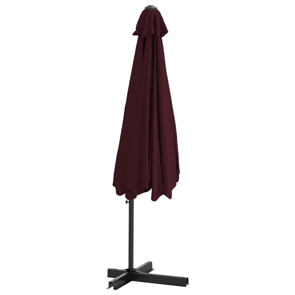 Vrtni suncobran s čeličnim stupom 300 cm bordo