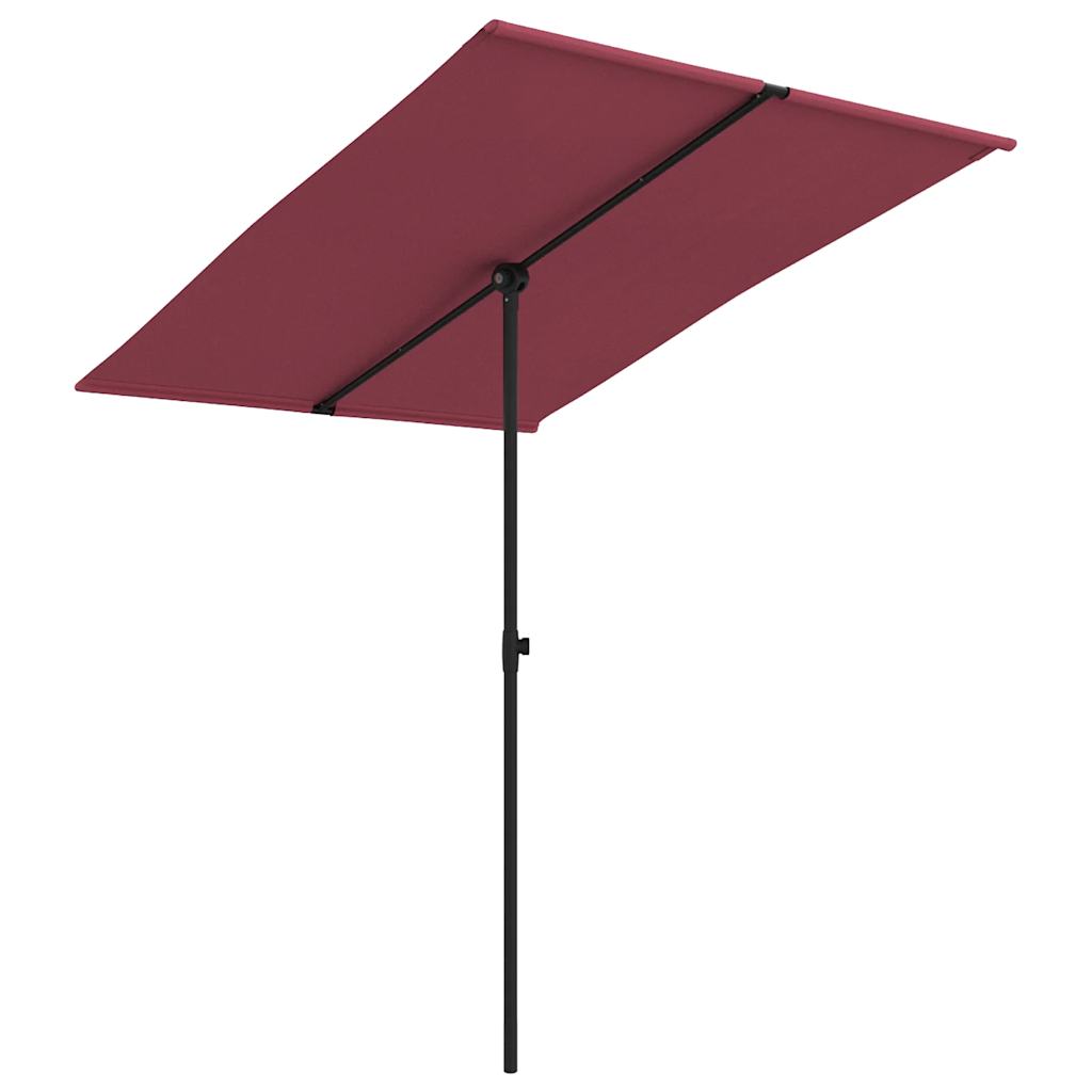 Vrtni suncobran s aluminijskim stupom 2 x 1,5 m bordo