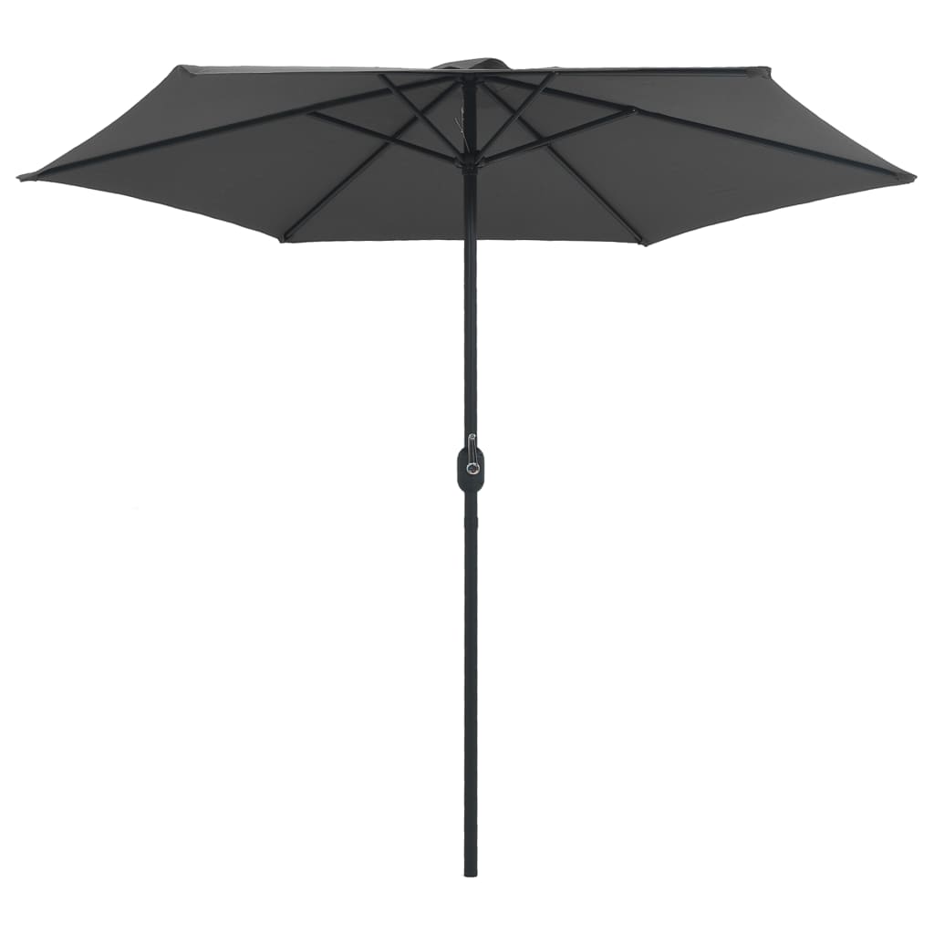 Vrtni suncobran s aluminijskim stupom 270 x 246 cm antracit