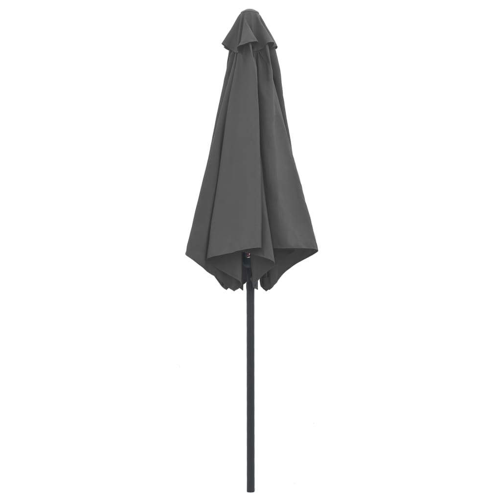 Vrtni suncobran s aluminijskim stupom 270 x 246 cm antracit