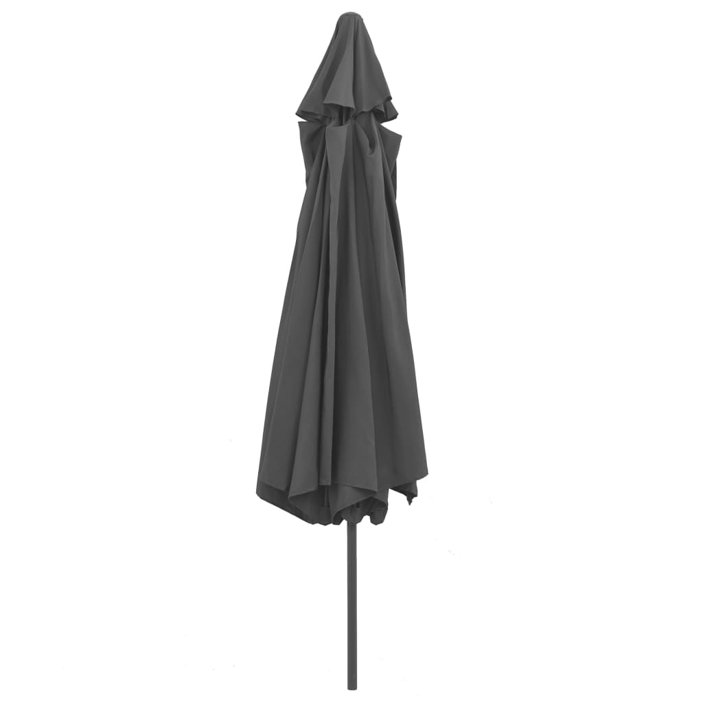Vrtni suncobran s metalnim stupom 390 cm antracit