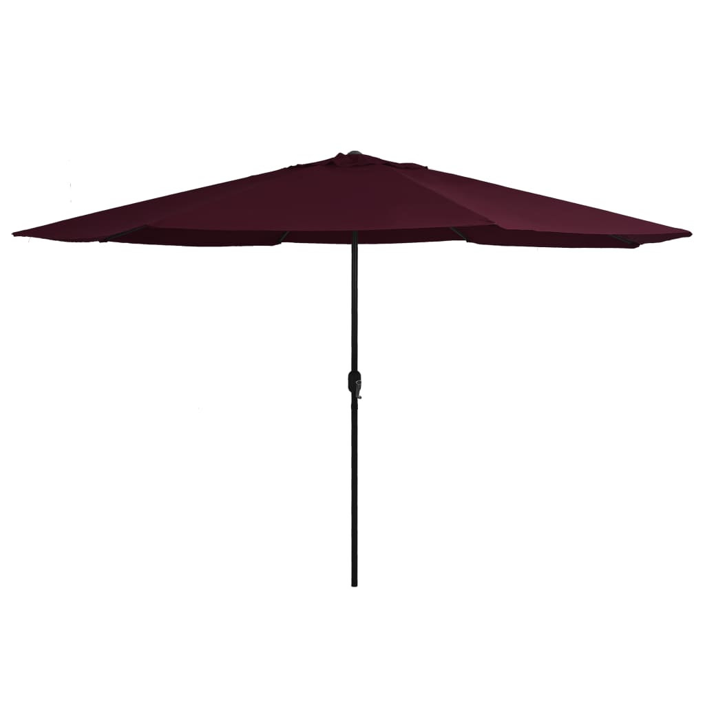 Vrtni suncobran s metalnim stupom 390 cm bordo