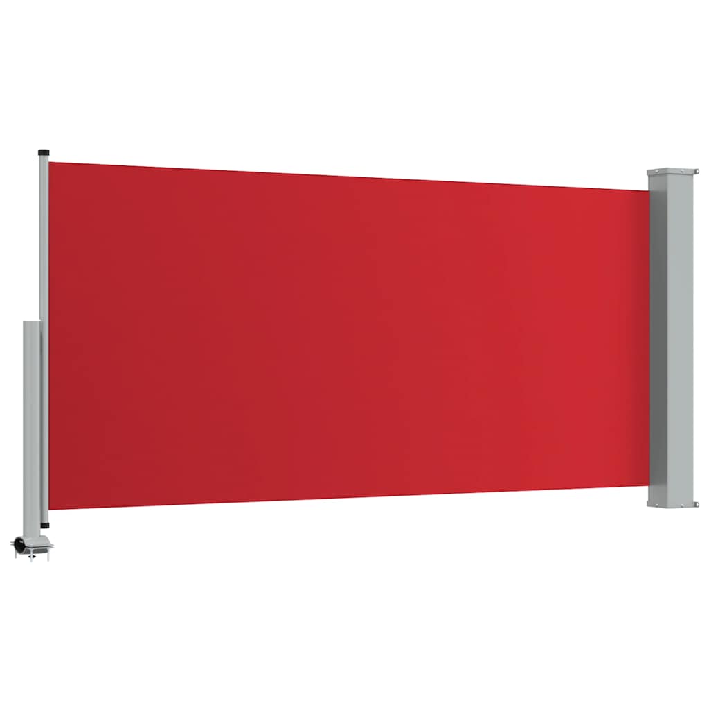 Uvlačiva bočna tenda za terasu 120 x 300 cm crvena