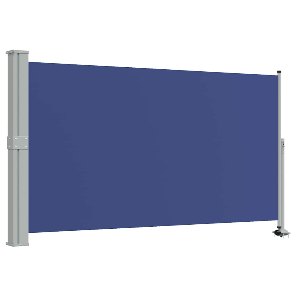 Uvlačiva bočna tenda za terasu 140 x 300 cm plava