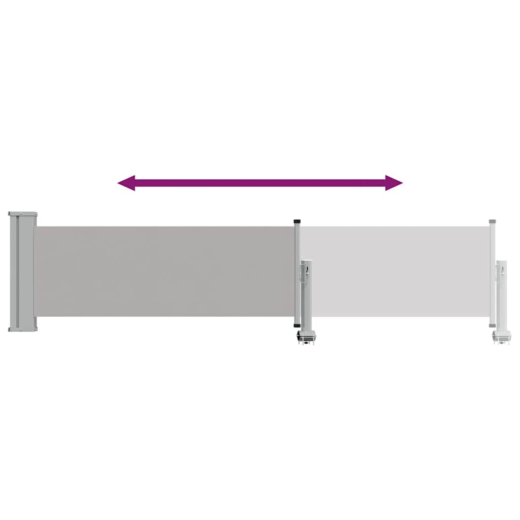 Uvlačiva bočna tenda za terasu 60 x 300 cm siva