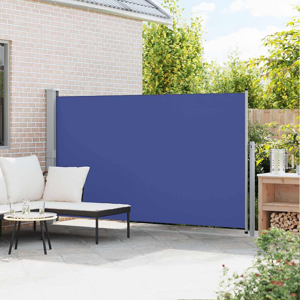 Uvlačiva bočna tenda za terasu 170 x 300 cm plava