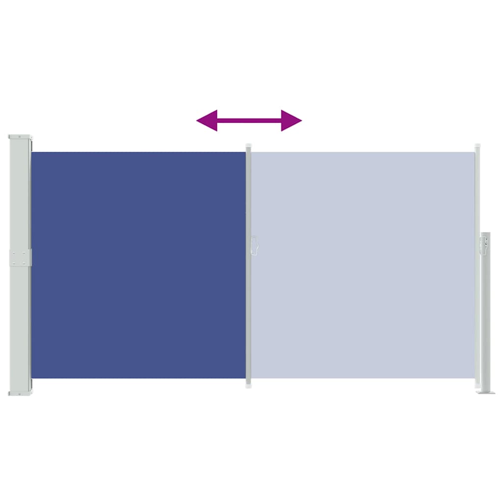 Uvlačiva bočna tenda za terasu 170 x 300 cm plava