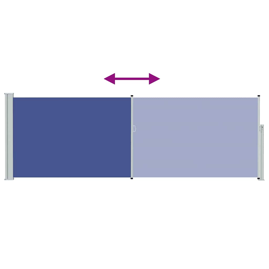 Uvlačiva bočna tenda za terasu 100 x 300 cm plava