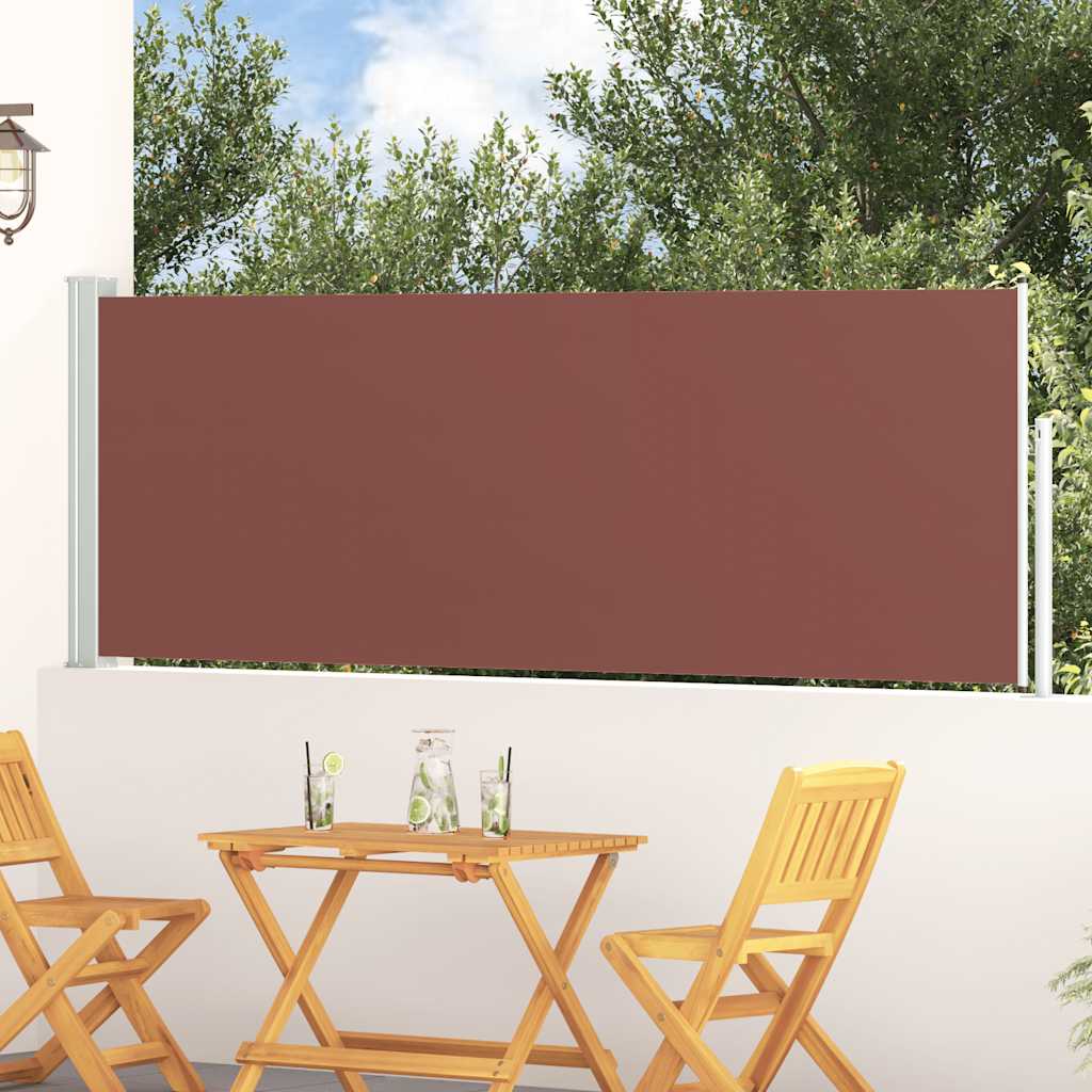 Uvlačiva bočna tenda za terasu 100 x 300 cm smeđa