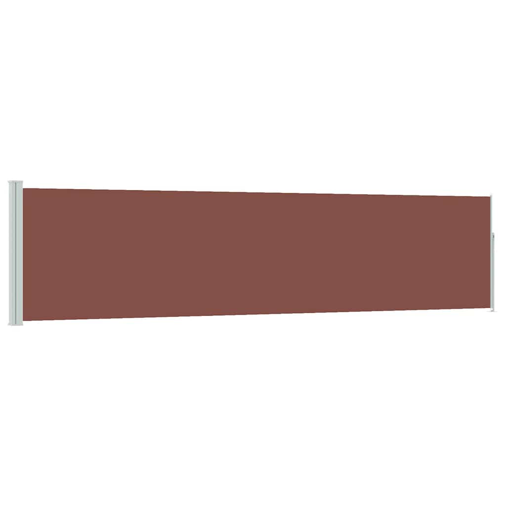 Uvlačiva bočna tenda za terasu 120 x 500 cm smeđa