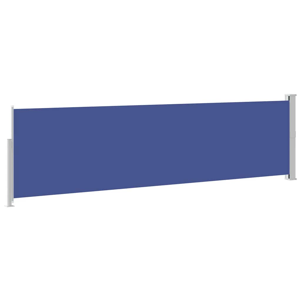 Uvlačiva bočna tenda za terasu 140 x 500 cm plava