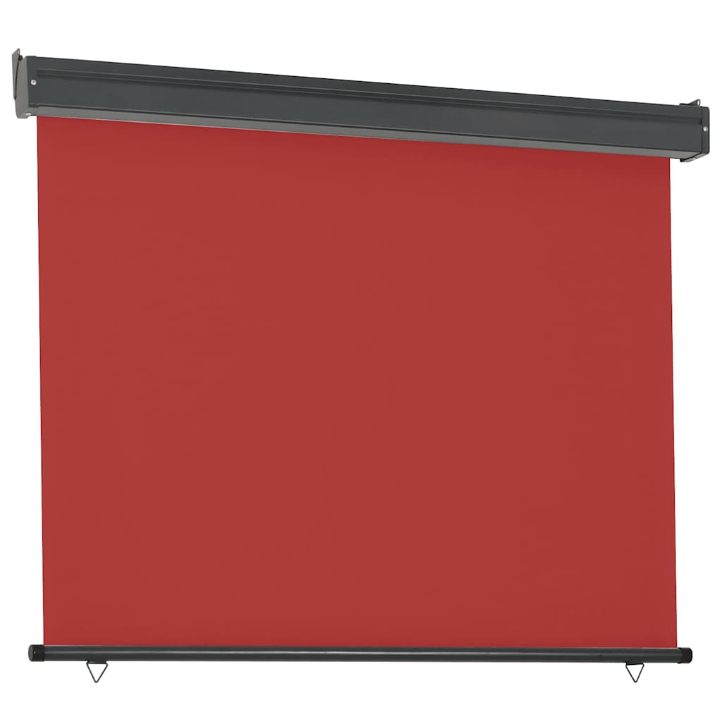 Balkonska bočna tenda 125 x 250 cm crvena
