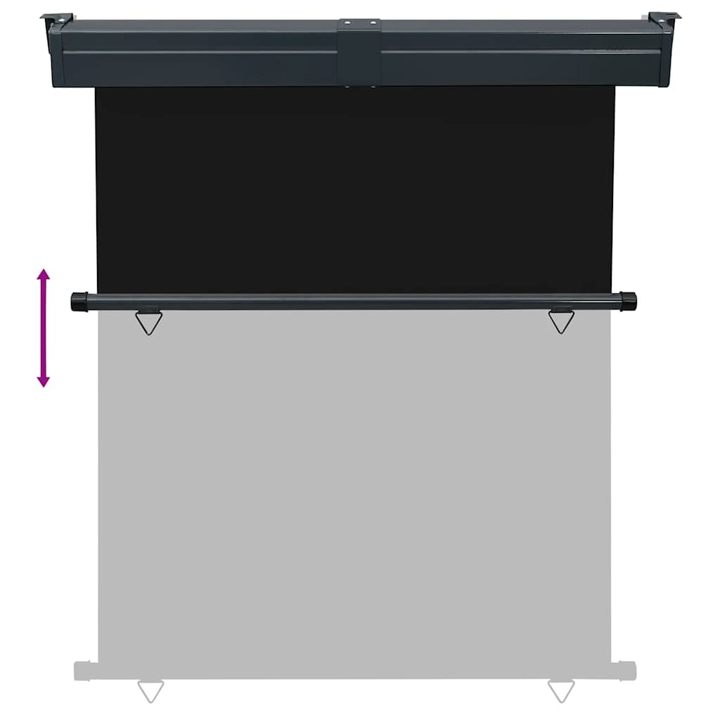 Balkonska bočna tenda 145 x 250 cm crna
