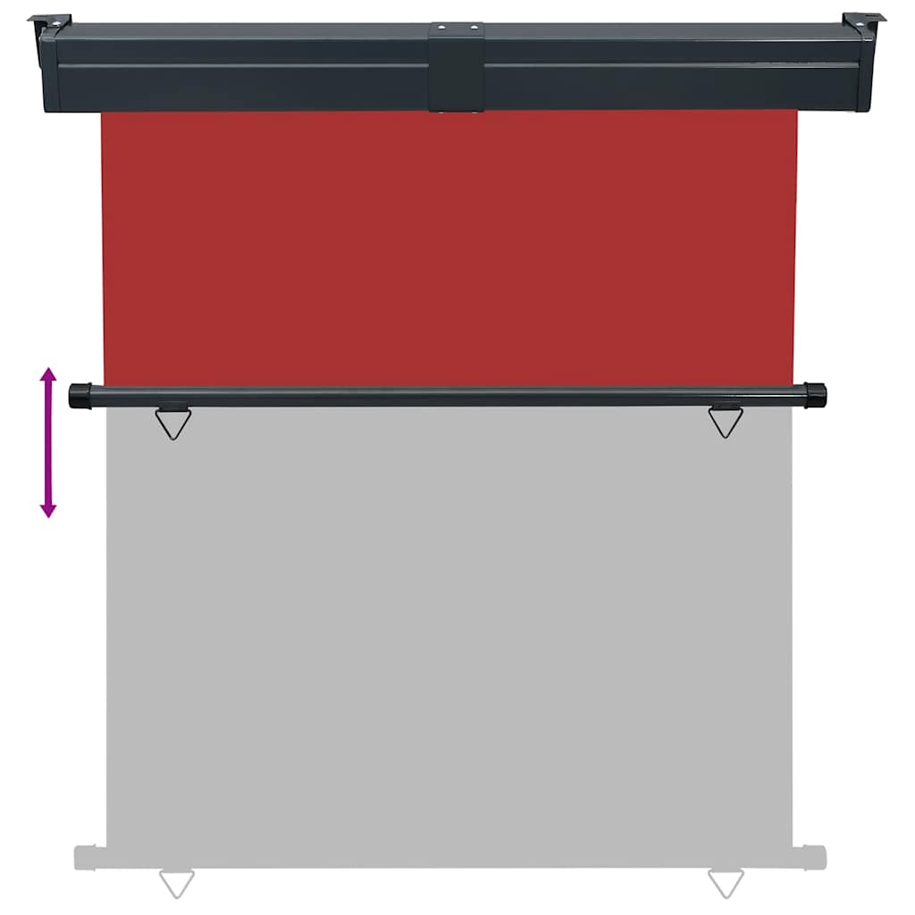 Balkonska bočna tenda 165 x 250 cm crvena