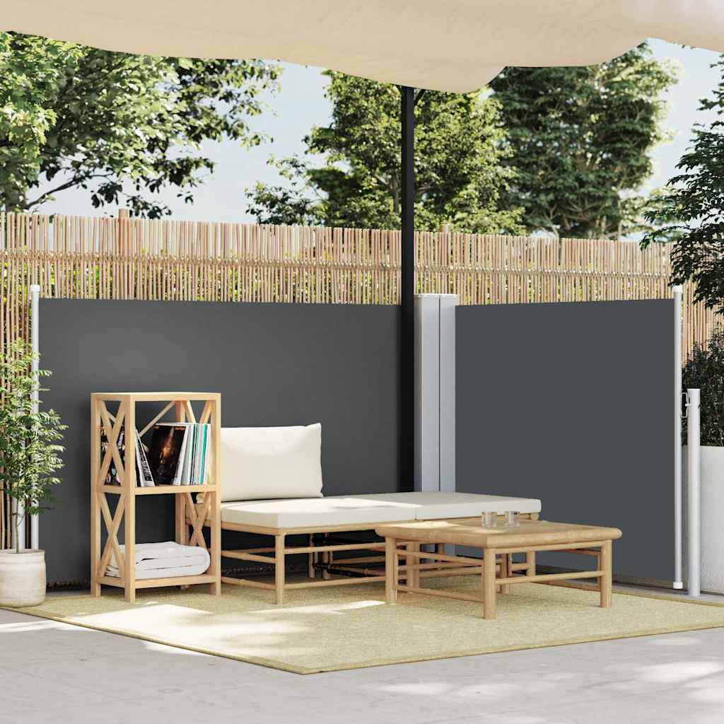 Uvlačiva bočna tenda 100 x 600 cm antracit