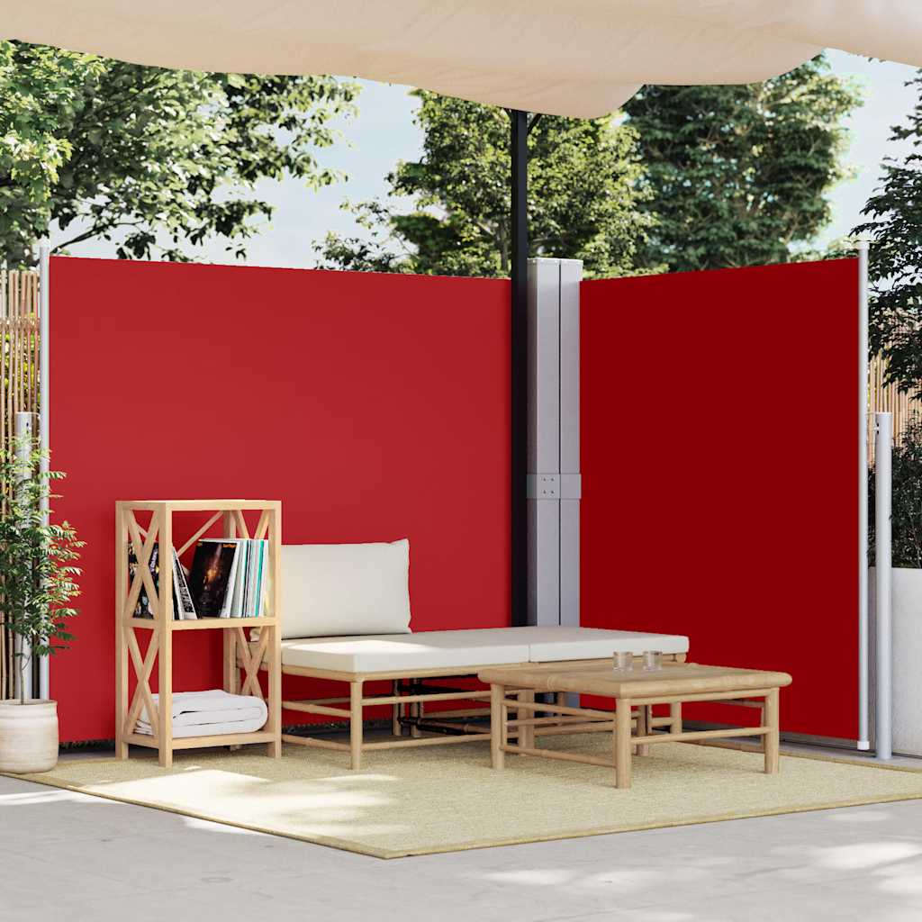 Uvlačiva bočna tenda 160 x 600 cm crvena