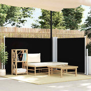 Uvlačiva bočna tenda 120 x 1000 cm crna