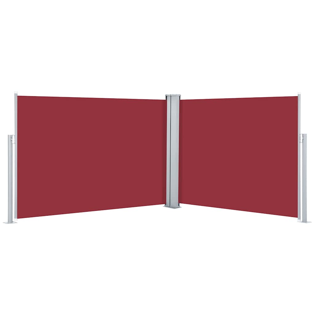 Uvlačiva bočna tenda 120 x 1000 cm crvena