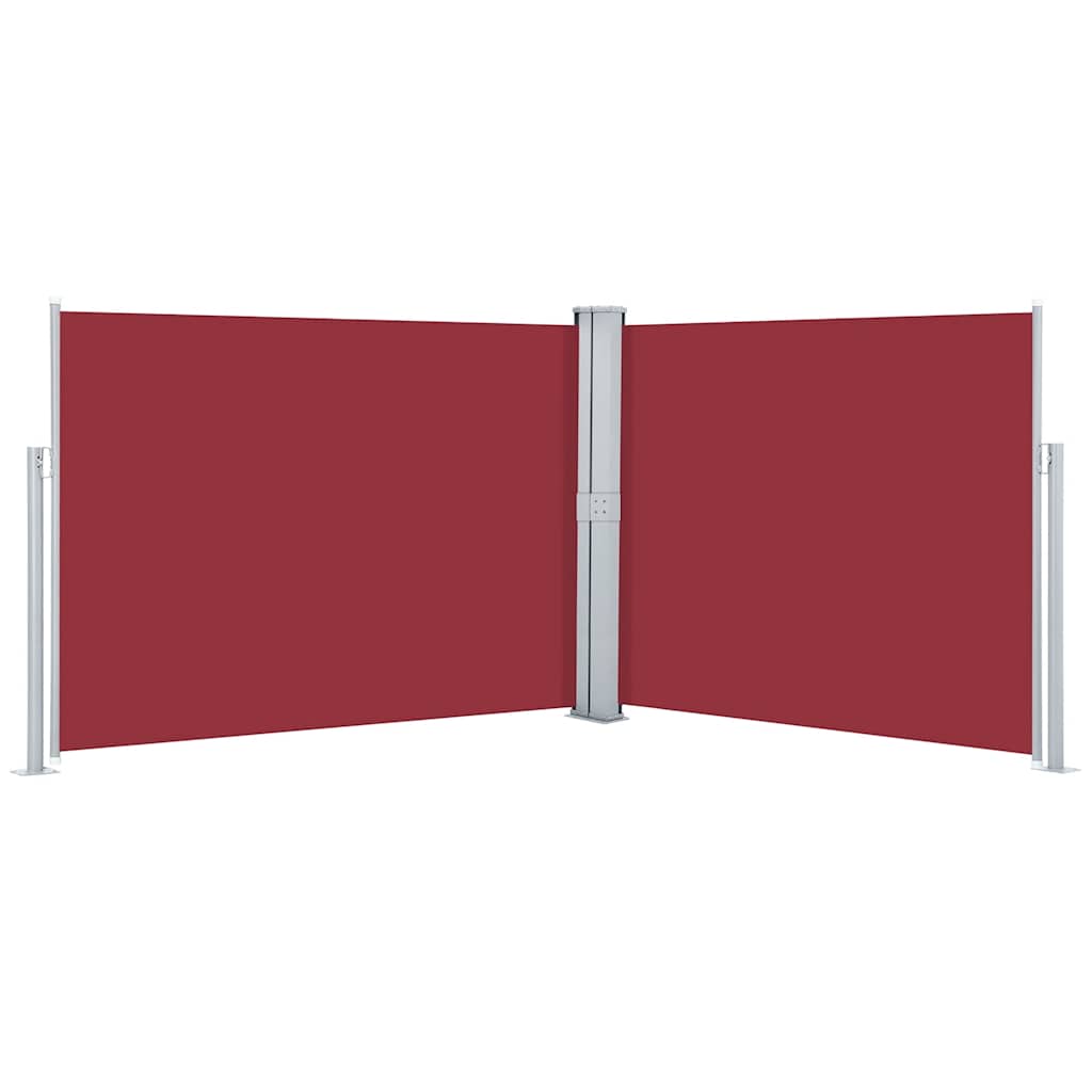 Uvlačiva bočna tenda 140 x 1000 cm crvena