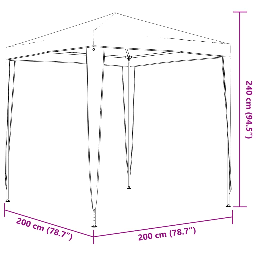 Šator za zabave 2 x 2 m plavi