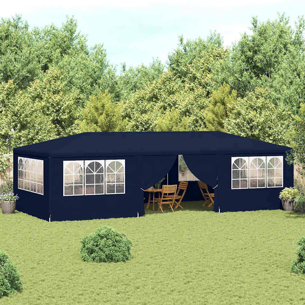 Profesionalni šator za zabave 4 x 9 m plavi 90 g/m²
