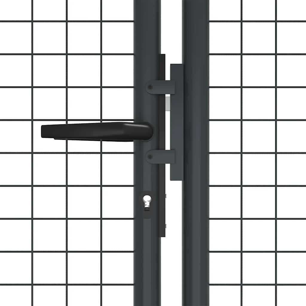 Vrtna vrata od mrežastog čelika 400x125 cm siva