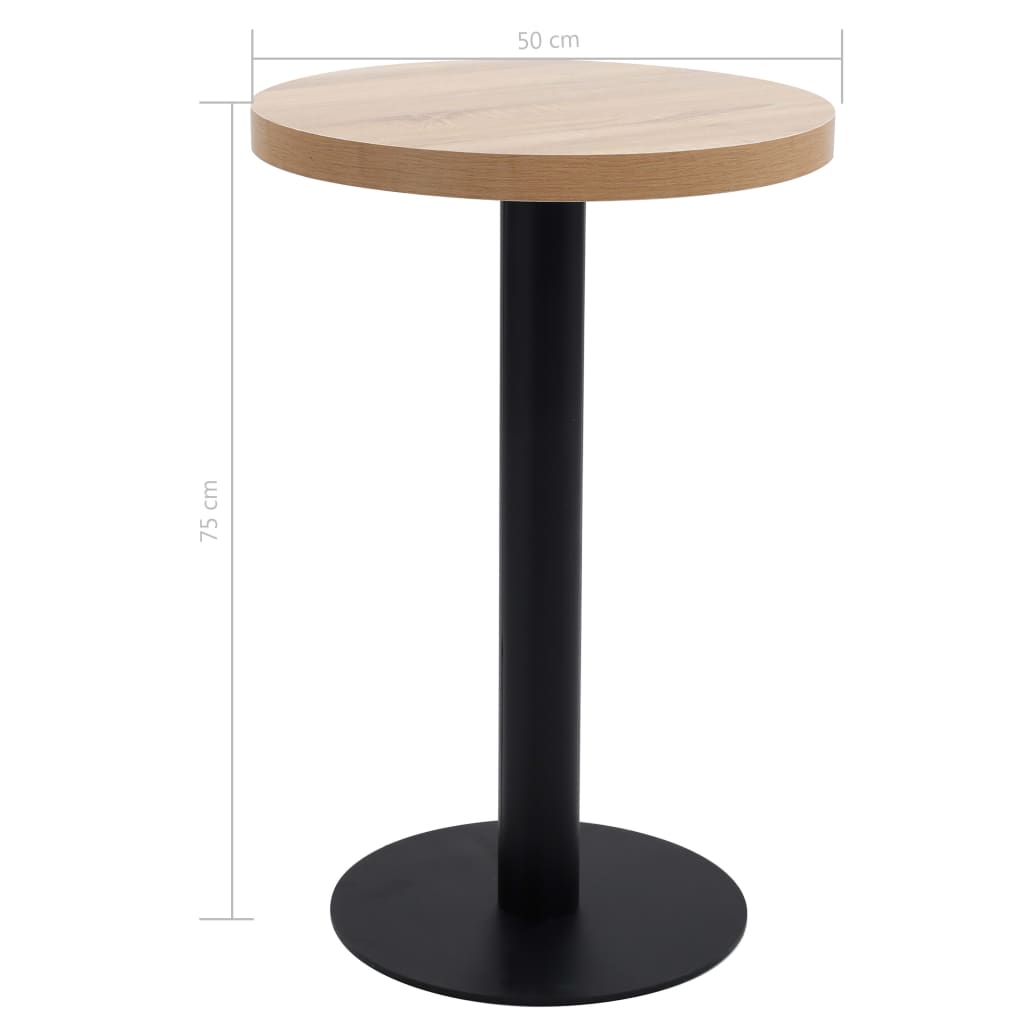 Bistro stol svjetlosmeđi 50 cm MDF