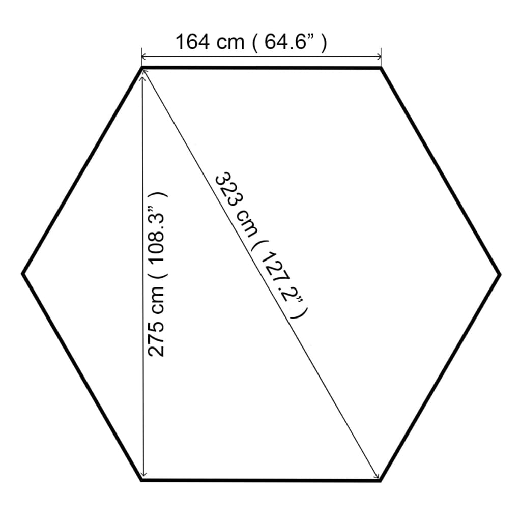 Vrtna sjenica 323 x 275 x 265 cm antracit