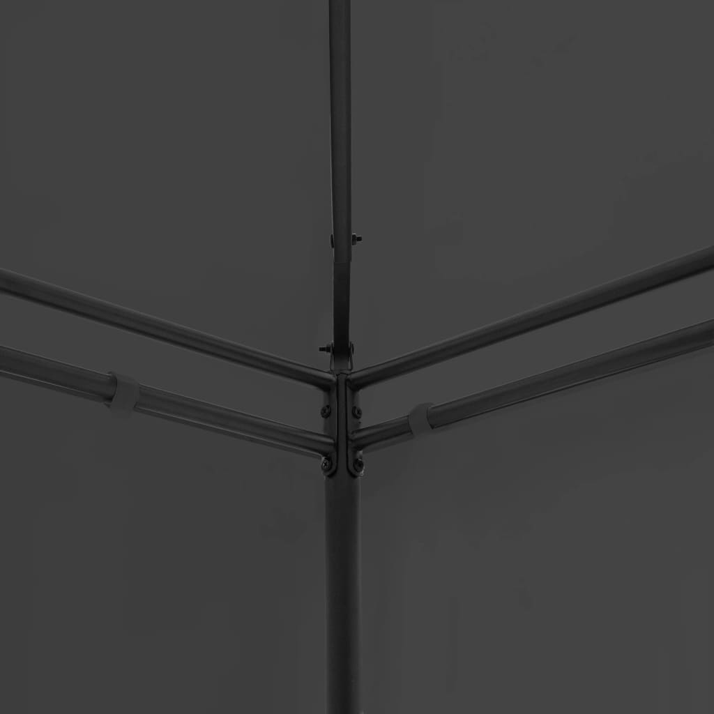Sjenica sa zastorima 600 x 298 x 270 cm antracit