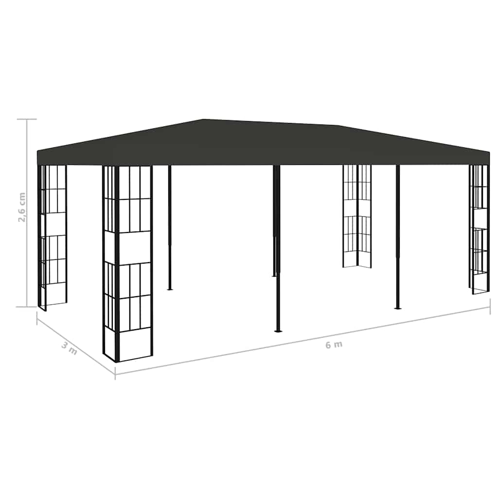 Sjenica 3 x 6 m antracit