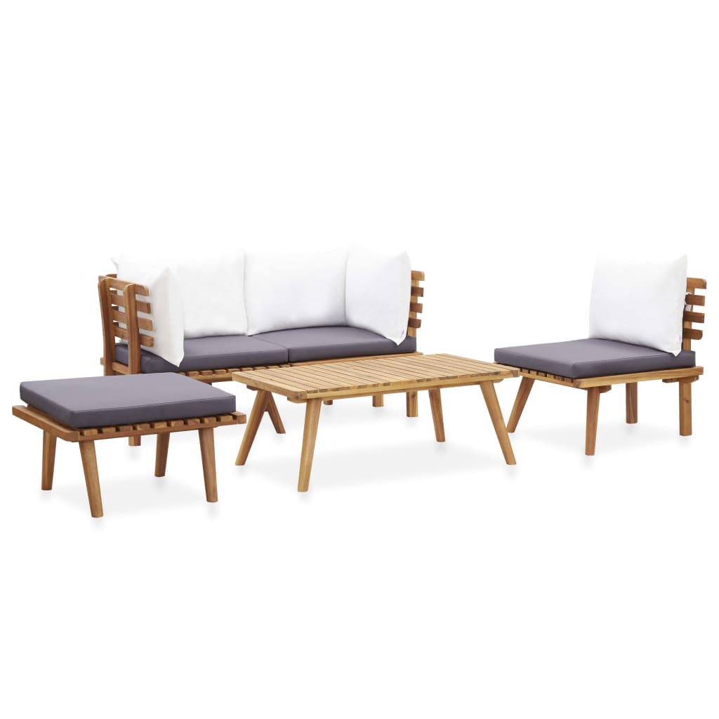 5-dijelna vrtna garnitura od masivnog drva bagrema