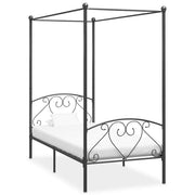 Okvir za krevet s nadstrešnicom sivi metalni 120 x 200 cm