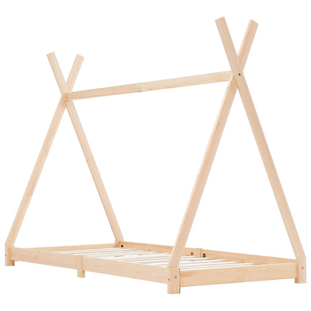 Okvir za dječji krevet od masivne borovine 90 x 200 cm