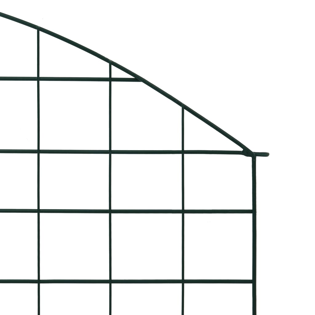 Set lučnih vrtnih ograda 77,5 x 78,5 cm zeleni