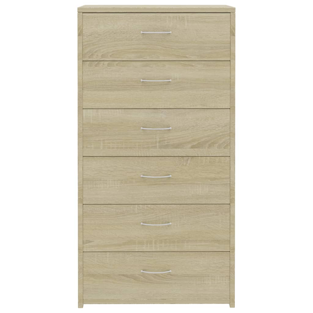 Komoda sa 6 ladica boja hrasta sonome 50 x 34 x 96 cm drvena