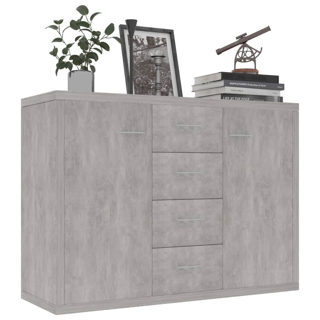 Komoda siva boja betona 88 x 30 x 65 cm od konstruiranog drva