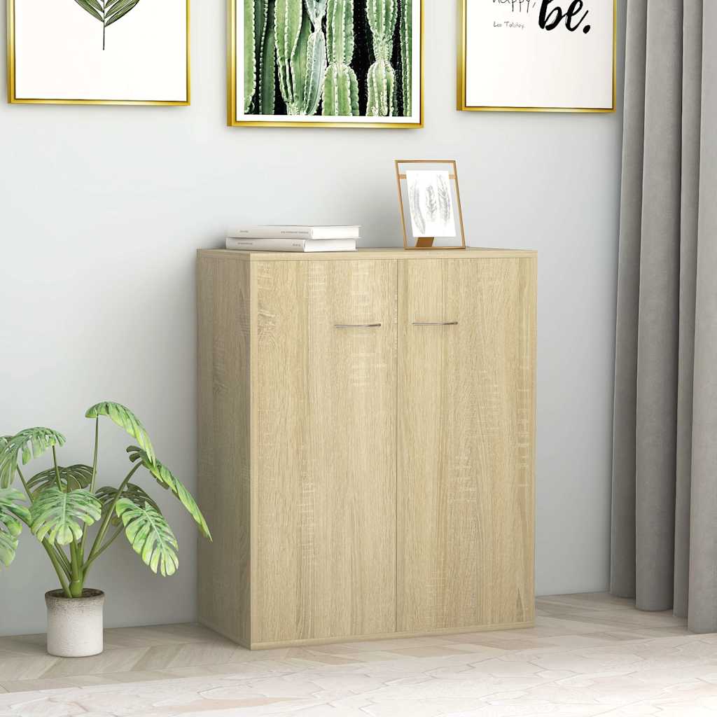 Komoda boja hrasta sonome 60 x 30 x 75 cm od konstruiranog drva Smeđa